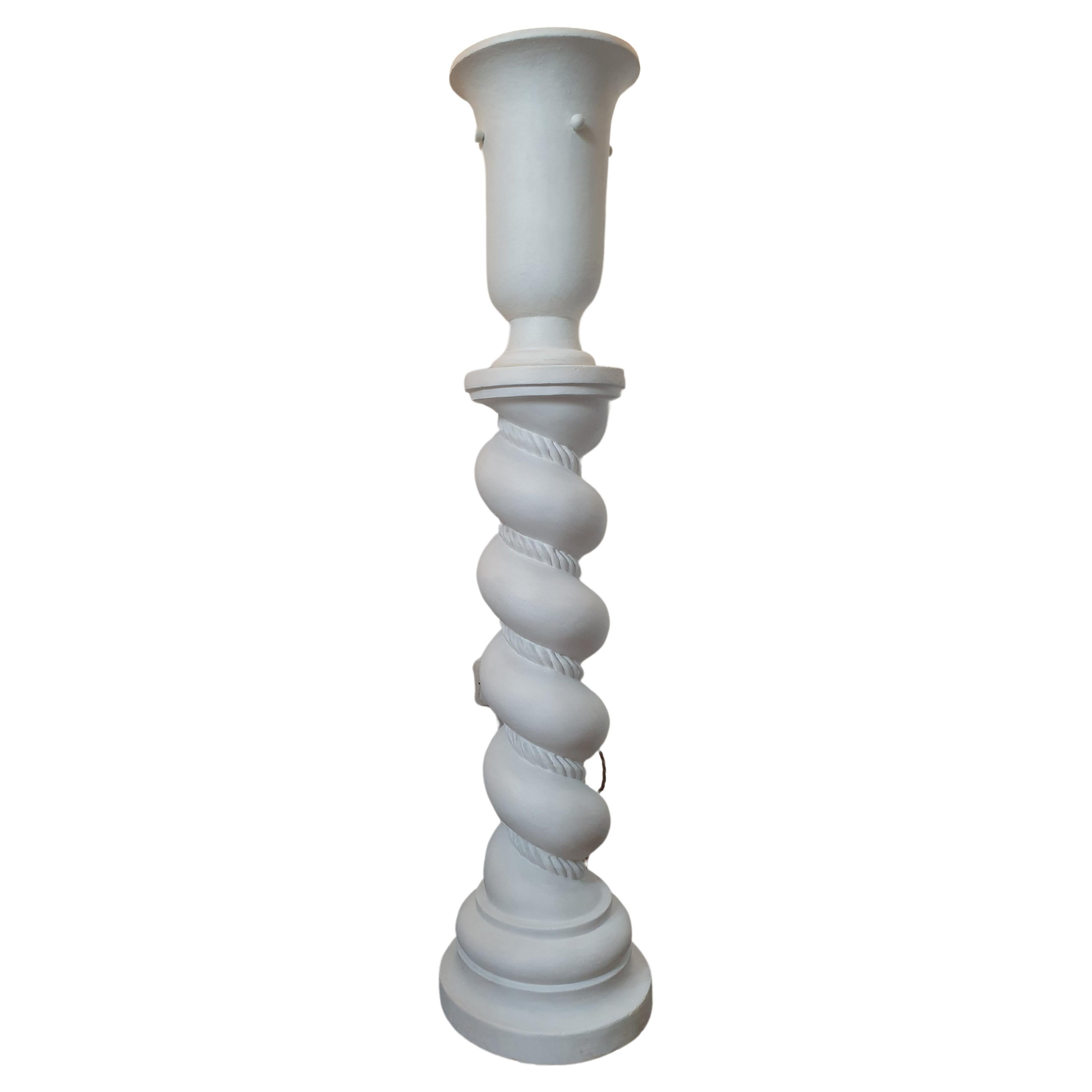 Mid-Century moderno Colonna in gesso francese vintage con illuminazione. in vendita
