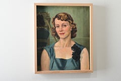 French Vintage Portrait Painting Signed Combrisson