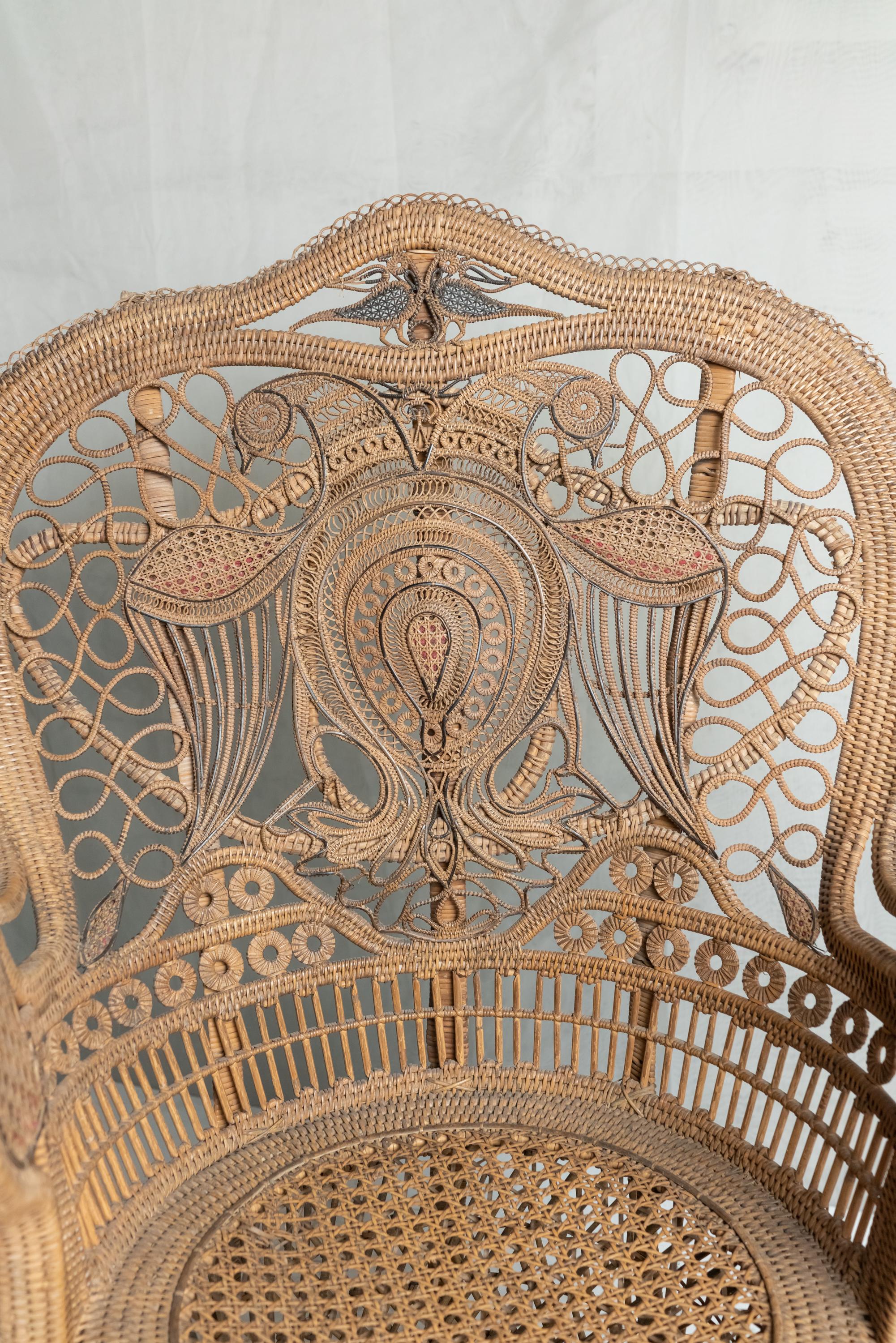 French Vintage Rattan 