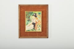French Vintage Renoir Tribute Painting