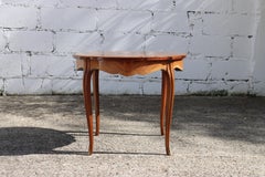 French Vintage Rosewood Inlaid Marquetry Coffee Table, Lounge Table-70s