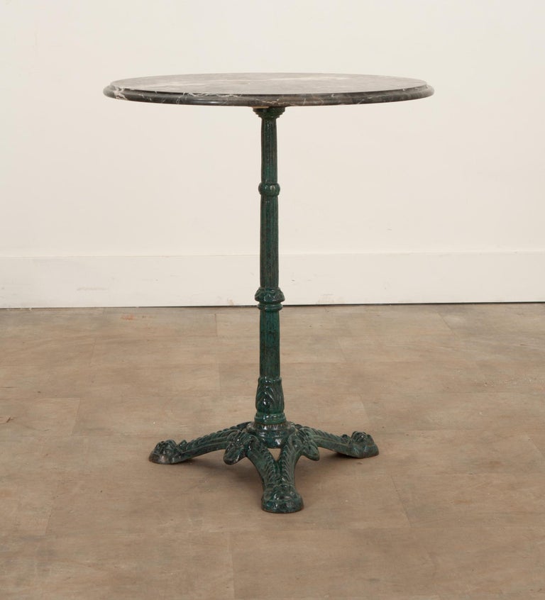 French Vintage Round Bistro Table For Sale at 1stDibs