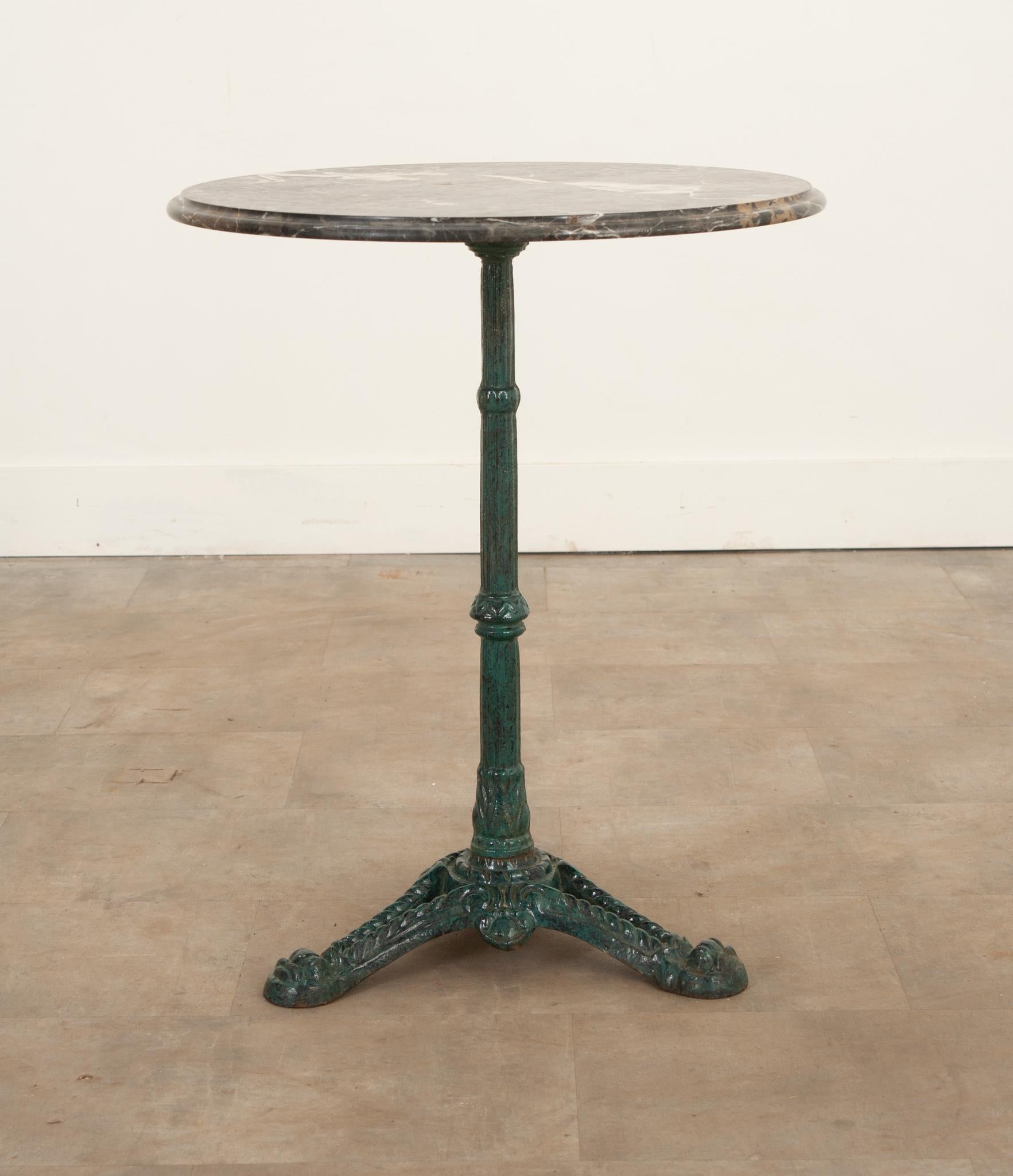French Vintage Round Bistro Table 1