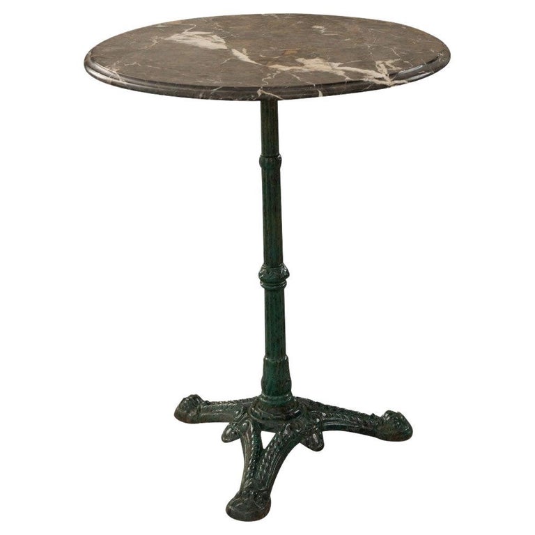 French Vintage Round Bistro Table For Sale at 1stDibs