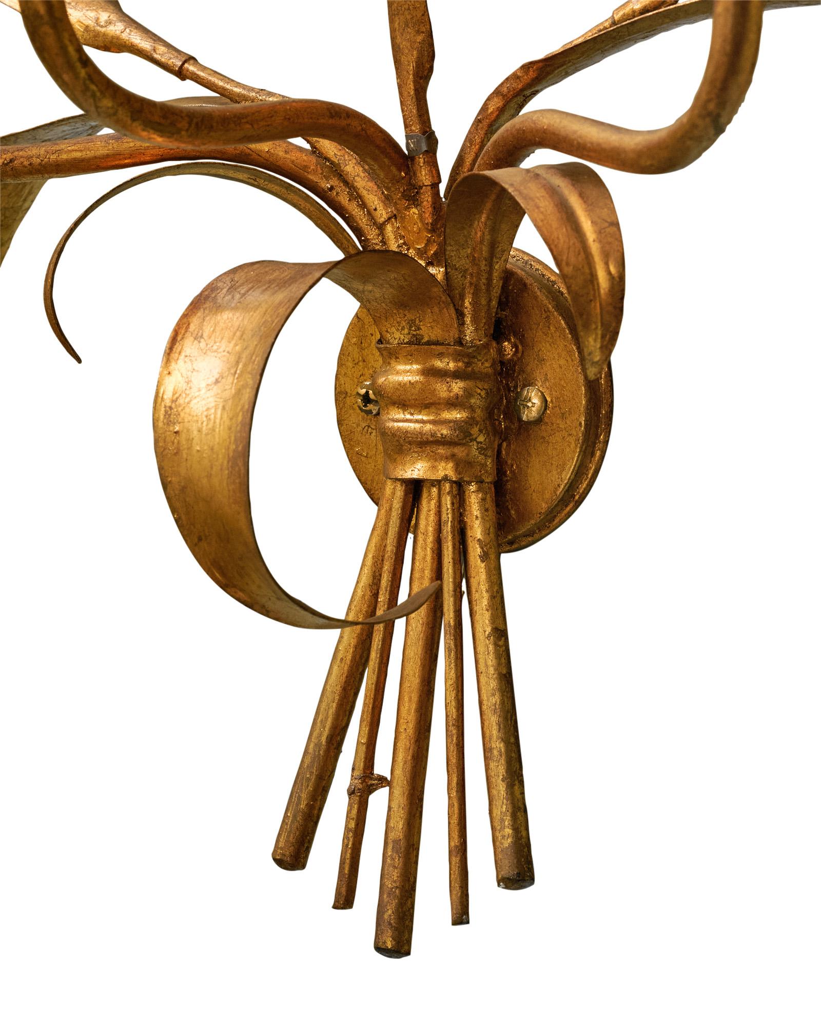Art Deco French Vintage Scroll Sconce For Sale