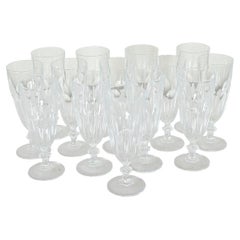 Set di 14 flûte da champagne in vetro tagliato francese Vintage By