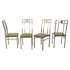 Ensemble de quatre chaises vintage françaises de style mi-siècle moderne