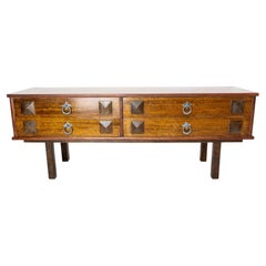 French Vintage Side Table or Console Table with Four Drawers, circa 1960
