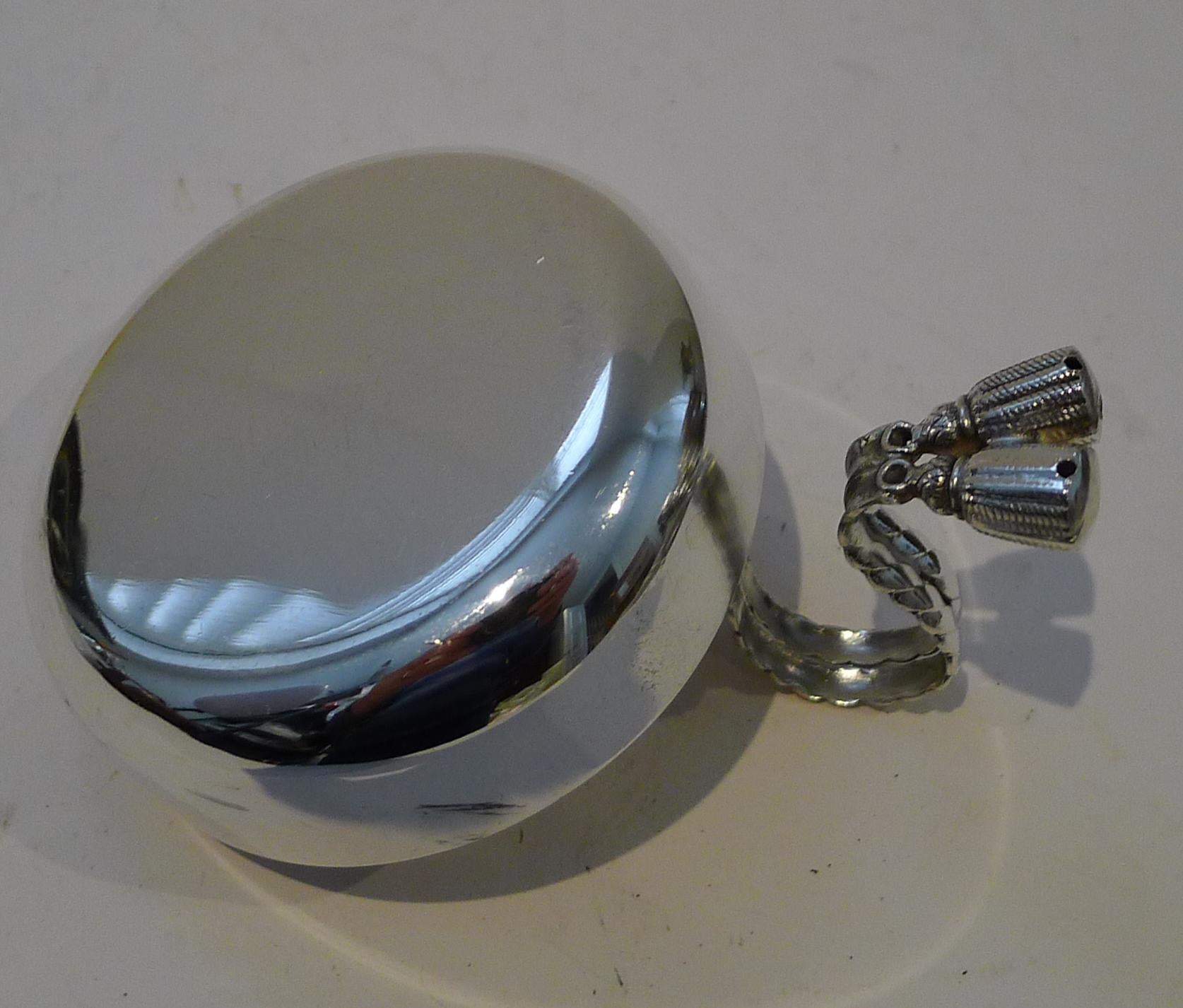 French Vintage Silver Plated Vide Poche by Maria Pergay c.1950 In Good Condition For Sale In Bath, GB