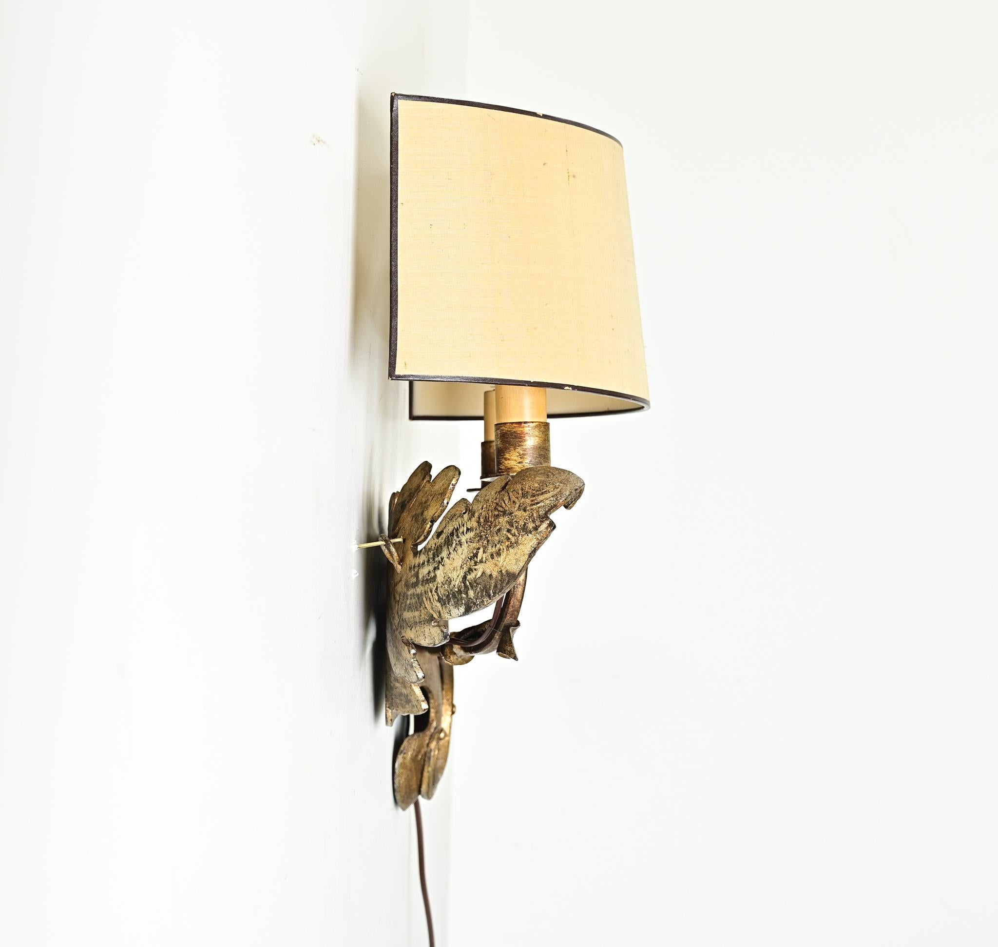 Einzelne französische Vintage-Bronze-Leuchte (20. Jahrhundert)