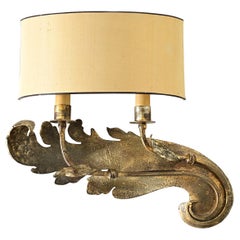 Einzelne französische Vintage-Bronze-Leuchte