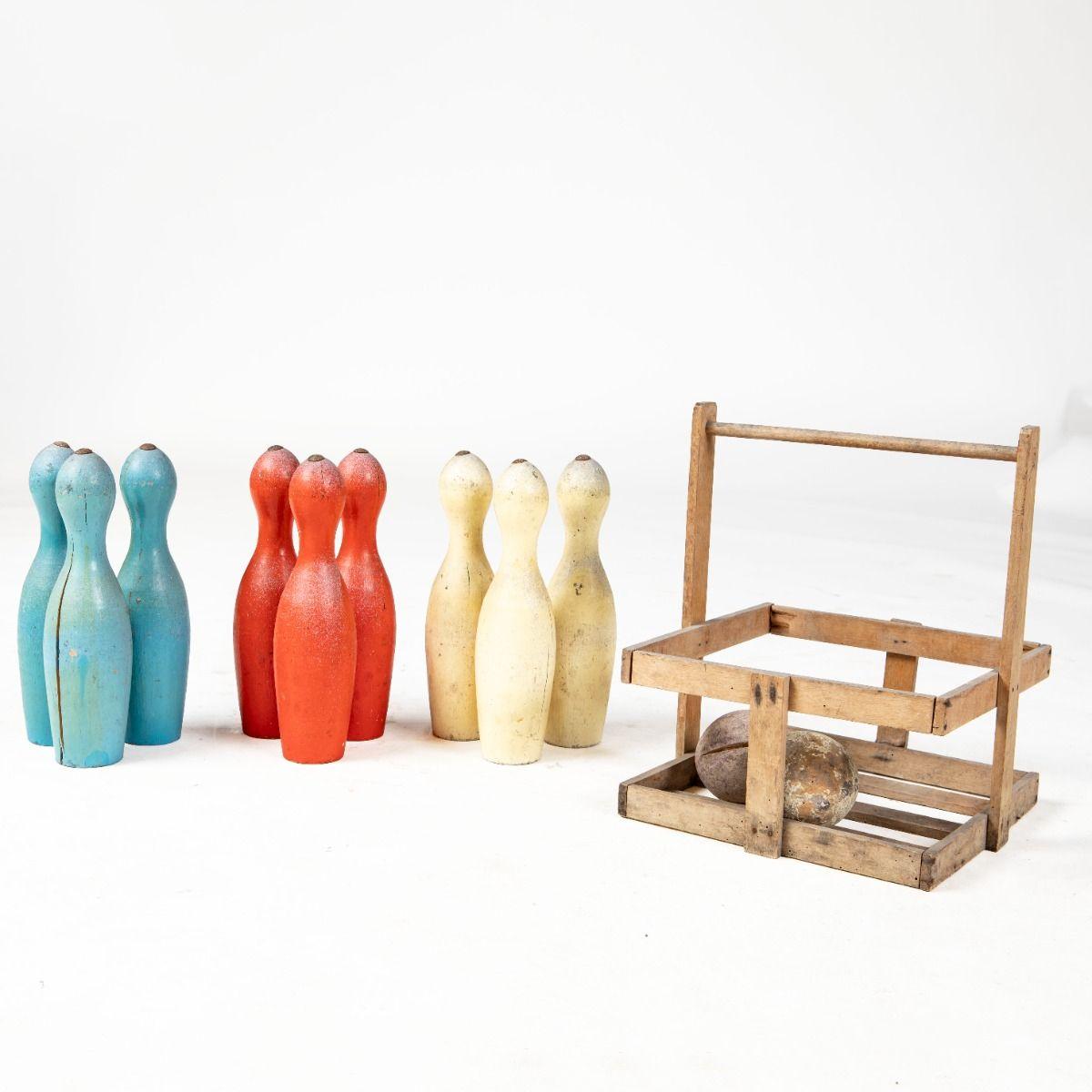 Other French vintage skittle game, circa 1920–1930. For Sale