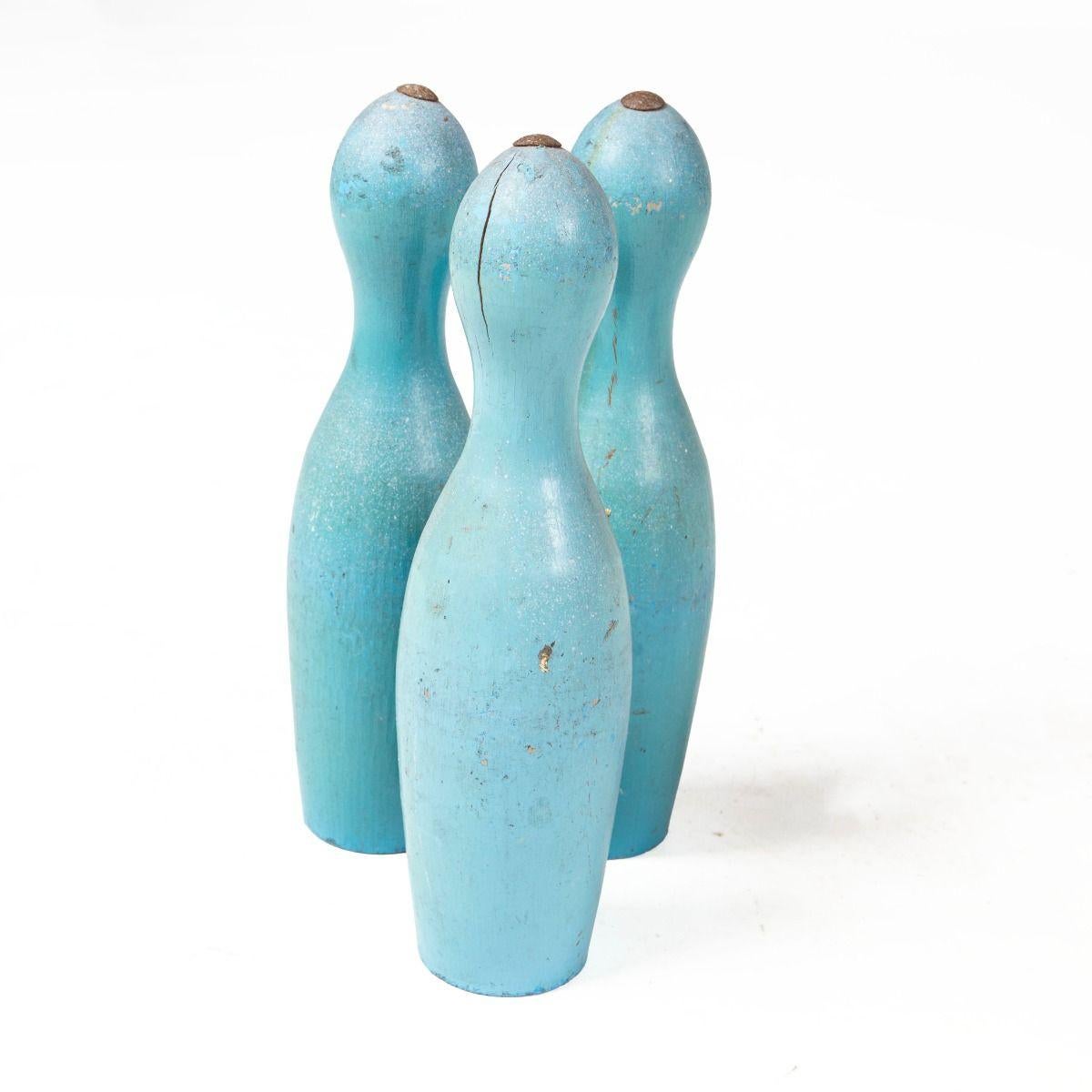 French vintage skittle game, circa 1920–1930. In Fair Condition For Sale In Kastrup, DK