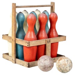 French vintage skittle game, circa 1920–1930.