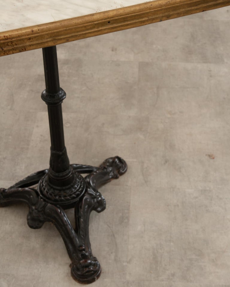 French Vintage Square Bistro Table For Sale at 1stDibs