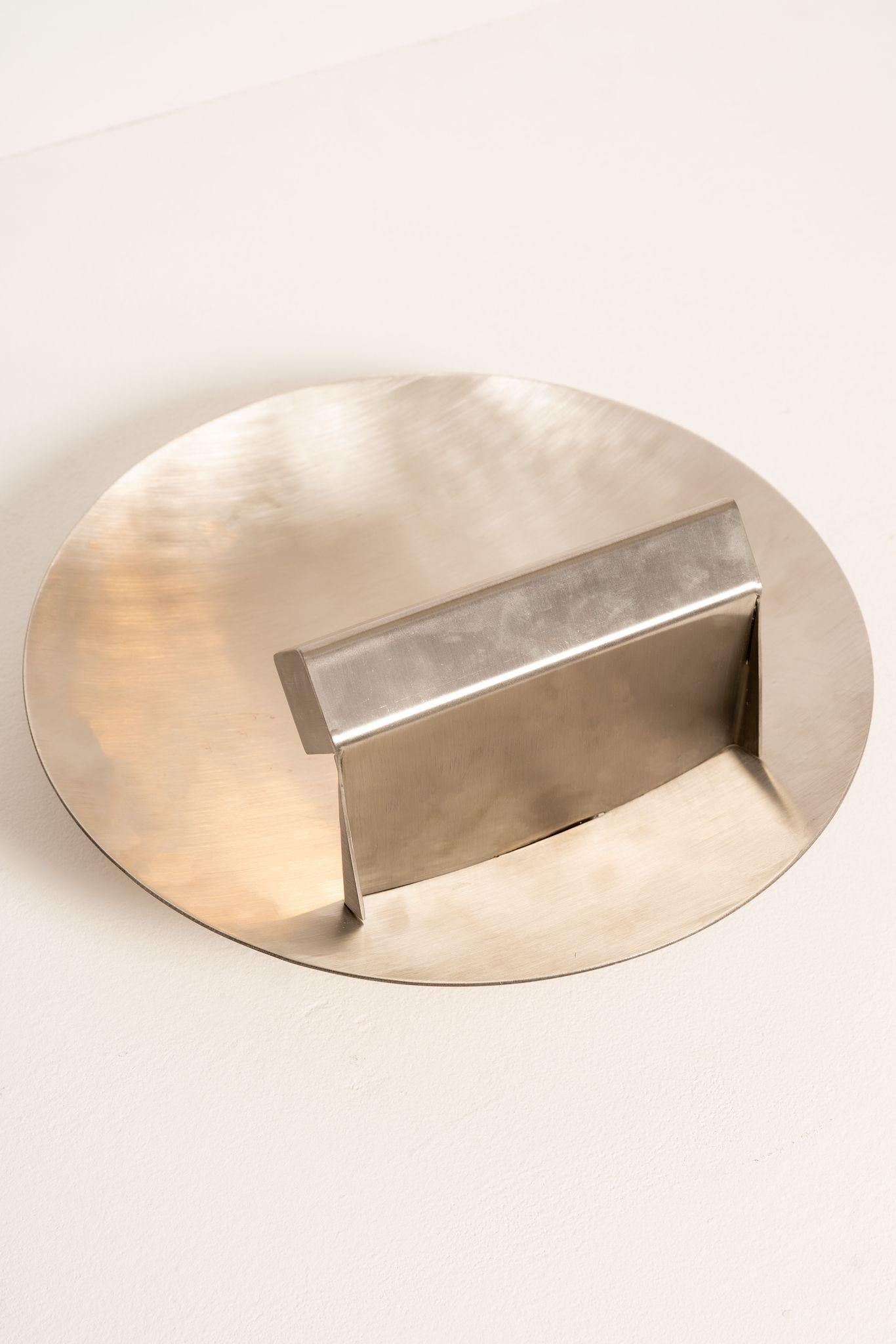 Mid-Century moderno French Vintage Stainless Steel Applique by Maria Pergay, 1970s in vendita