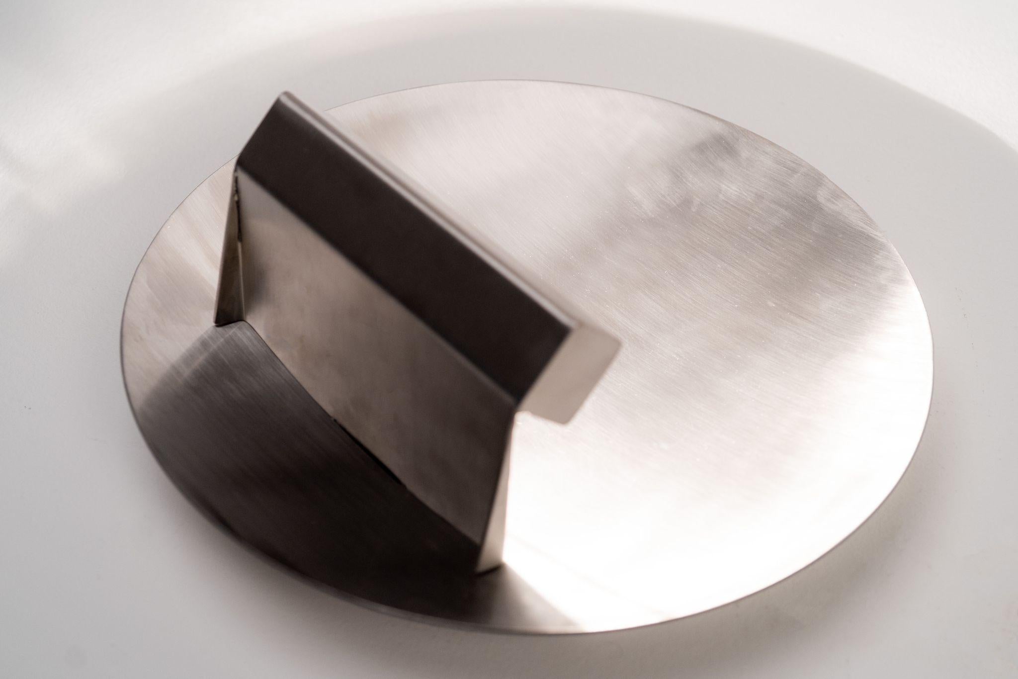 Late 20th Century French Vintage Stainless Steel Applique by Maria Pergay, 1970s in vendita