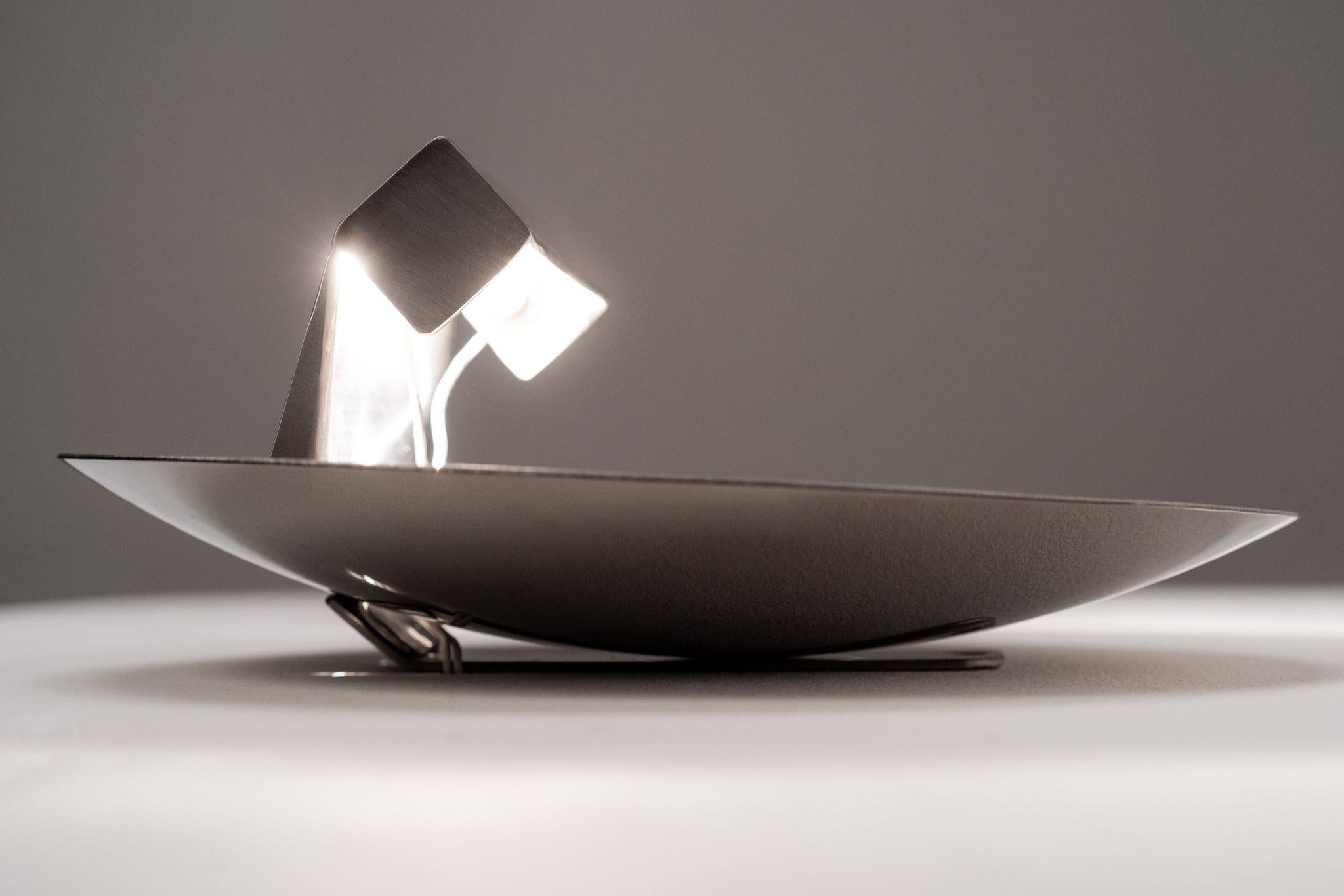 Acciaio inossidabile French Vintage Stainless Steel Applique by Maria Pergay, 1970s in vendita