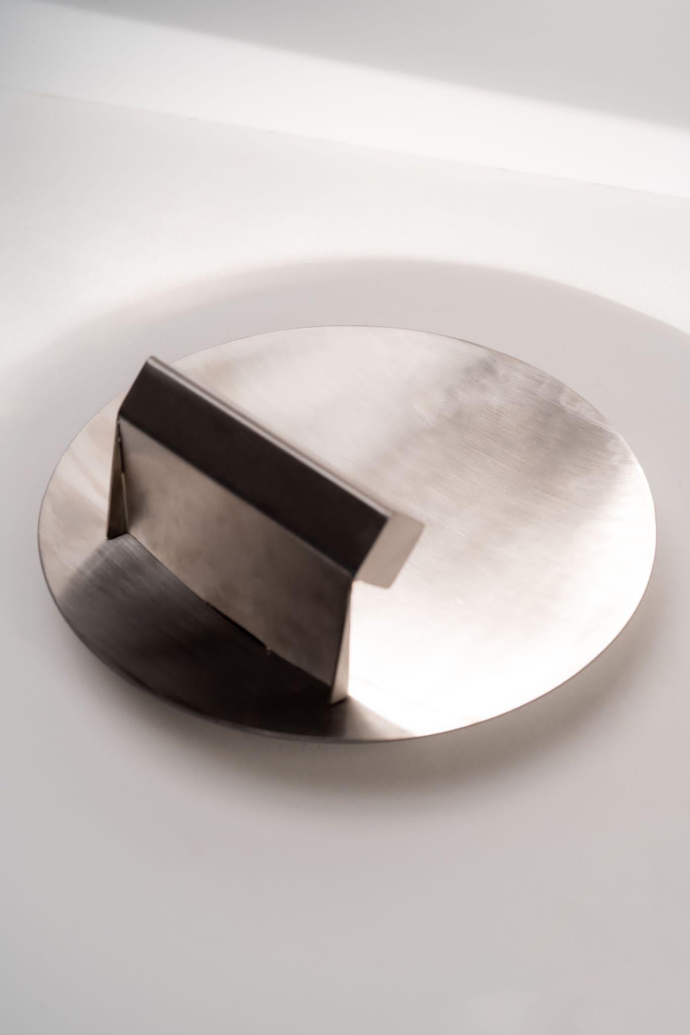 French Vintage Stainless Steel Applique by Maria Pergay, 1970s in vendita 2