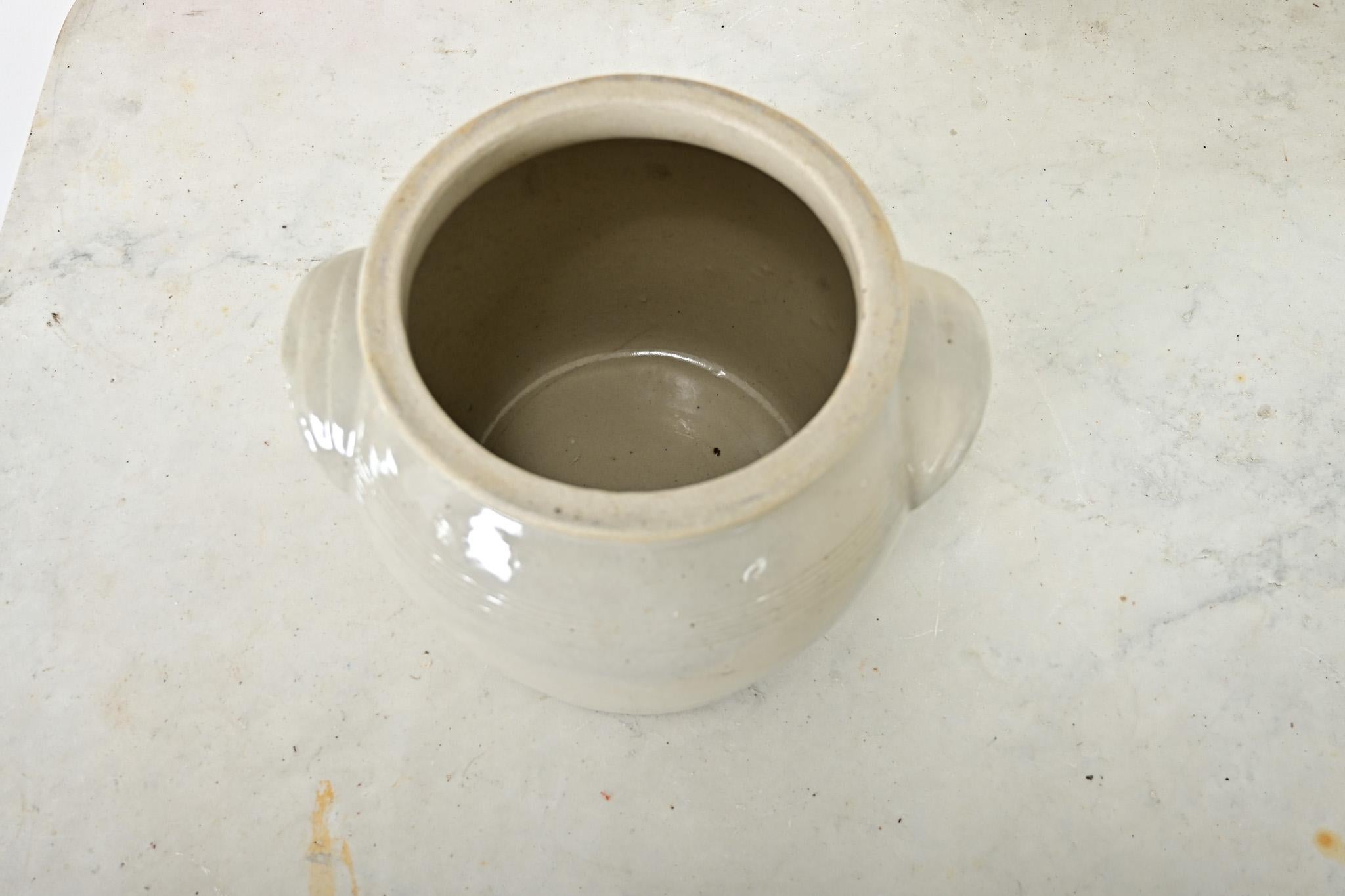 French Vintage Stoneware Confit Crock im Angebot 1