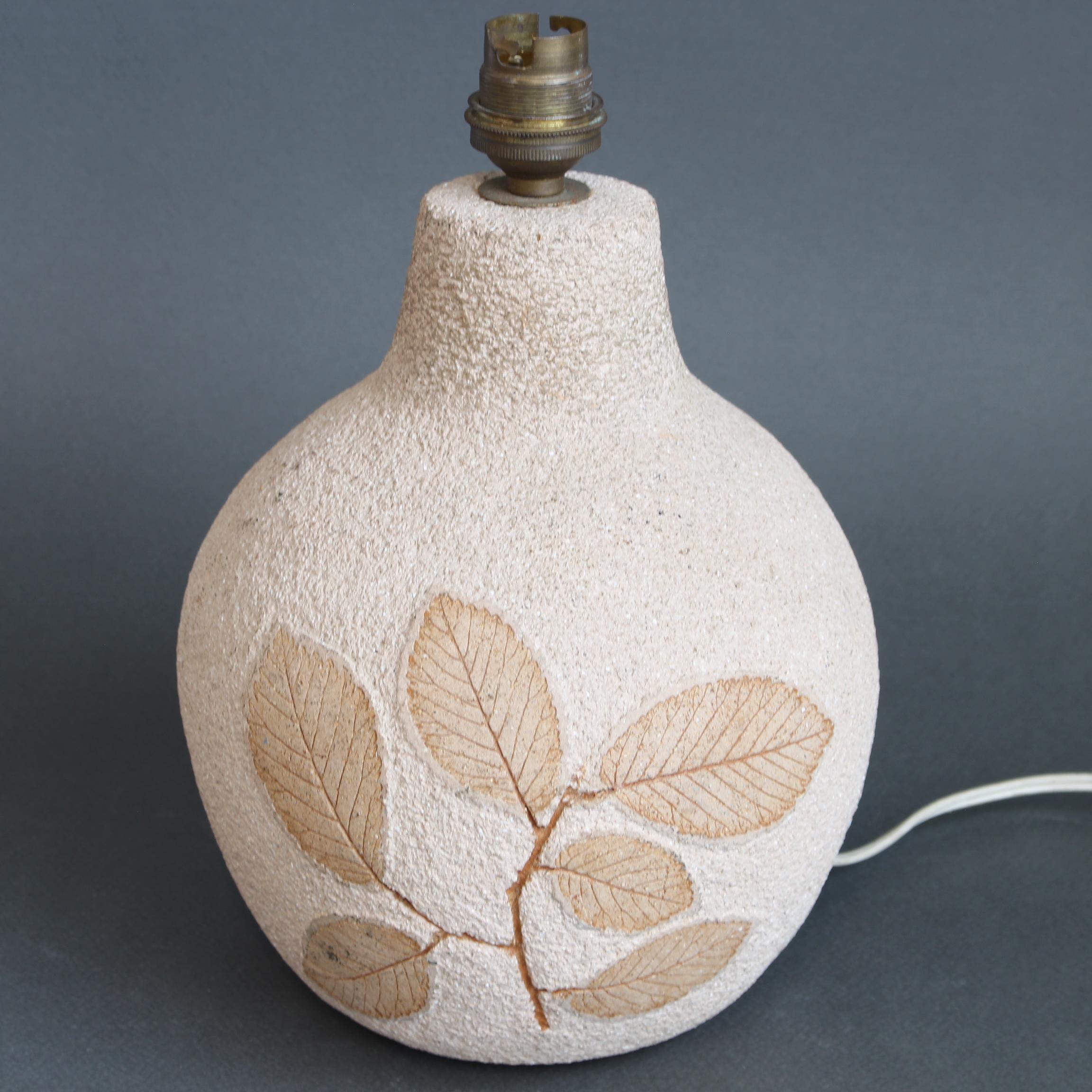 French Vintage Stoneware Table Lamp by Roger Capron (circa 1970s) In Good Condition In London, GB
