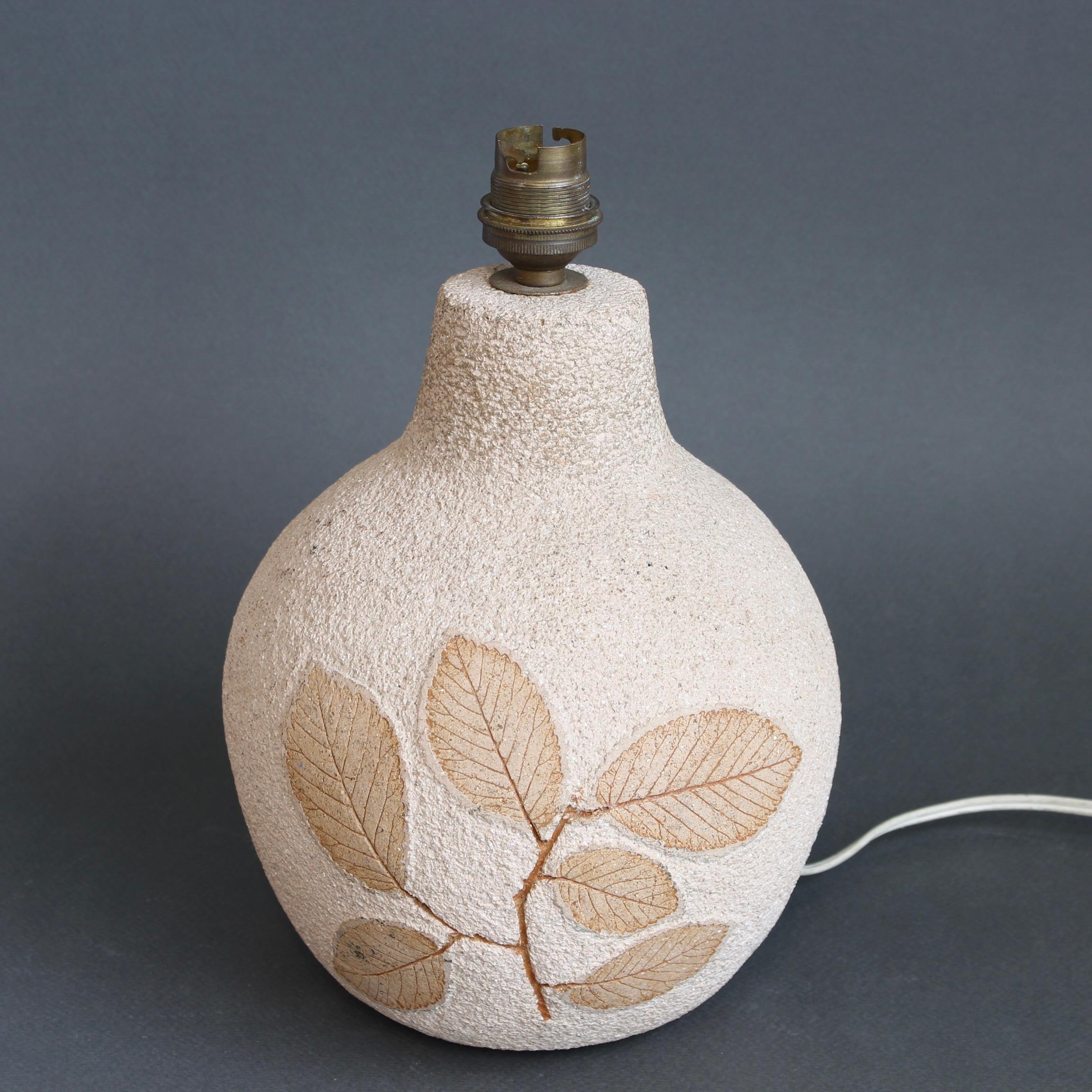 Late 20th Century French Vintage Stoneware Table Lamp by Roger Capron (circa 1970s)