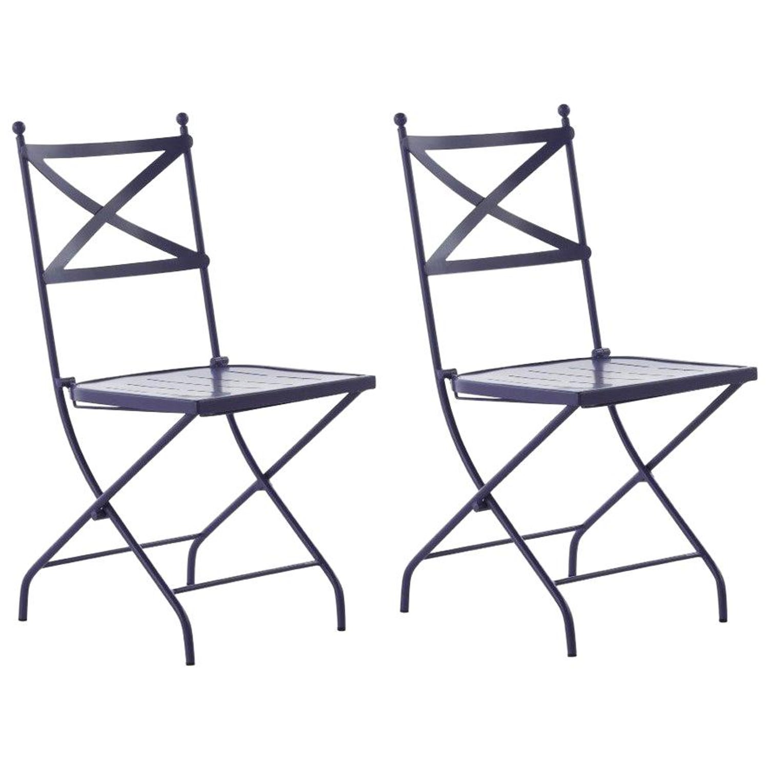 French Vintage Style Bistro Folding Iron Chair, Indoor and Outdoor at  1stDibs