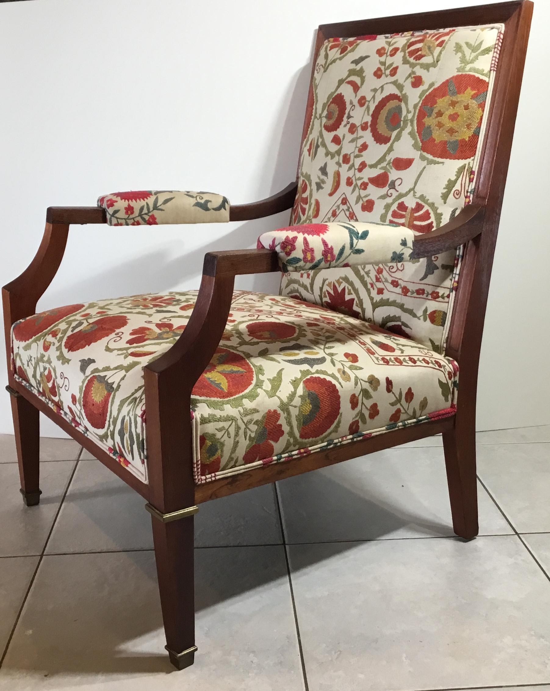French Vintage Suzani Armchair 4