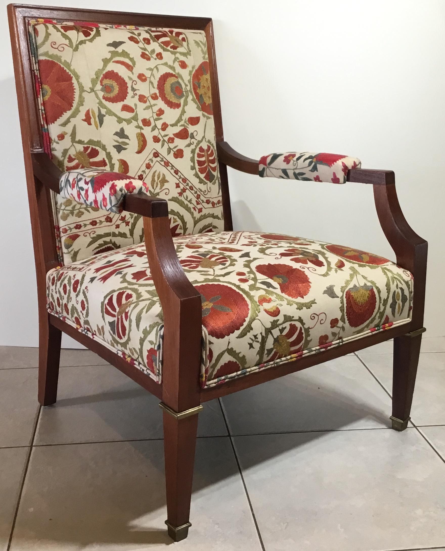 French Vintage Suzani Armchair 5