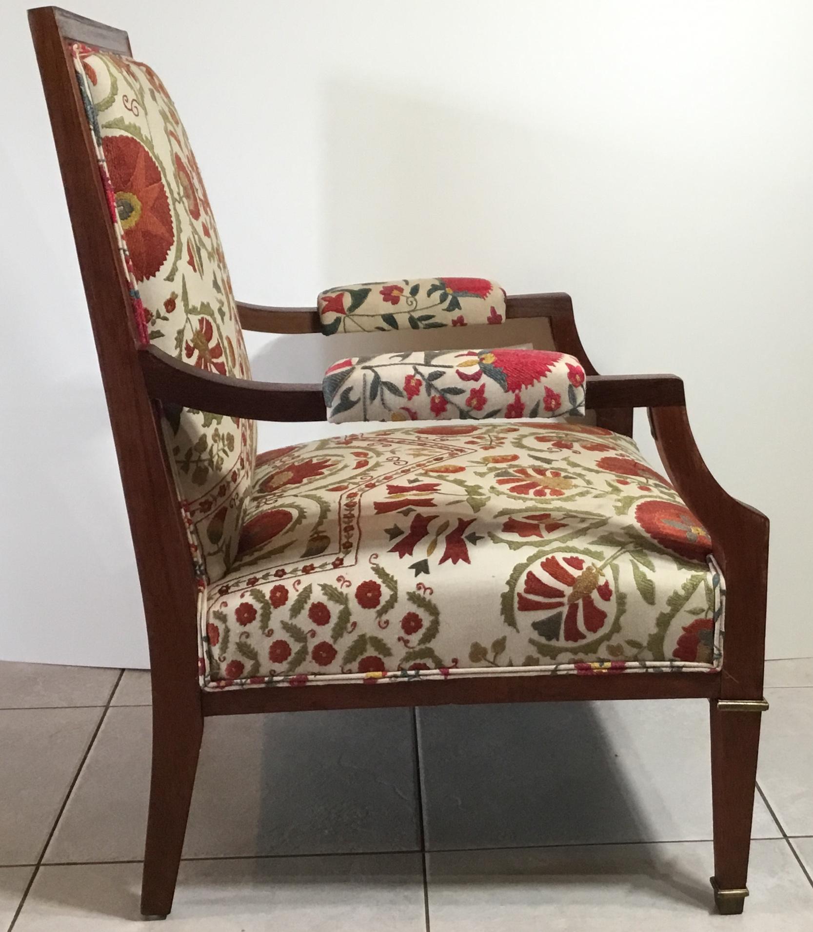 French Vintage Suzani Armchair 6