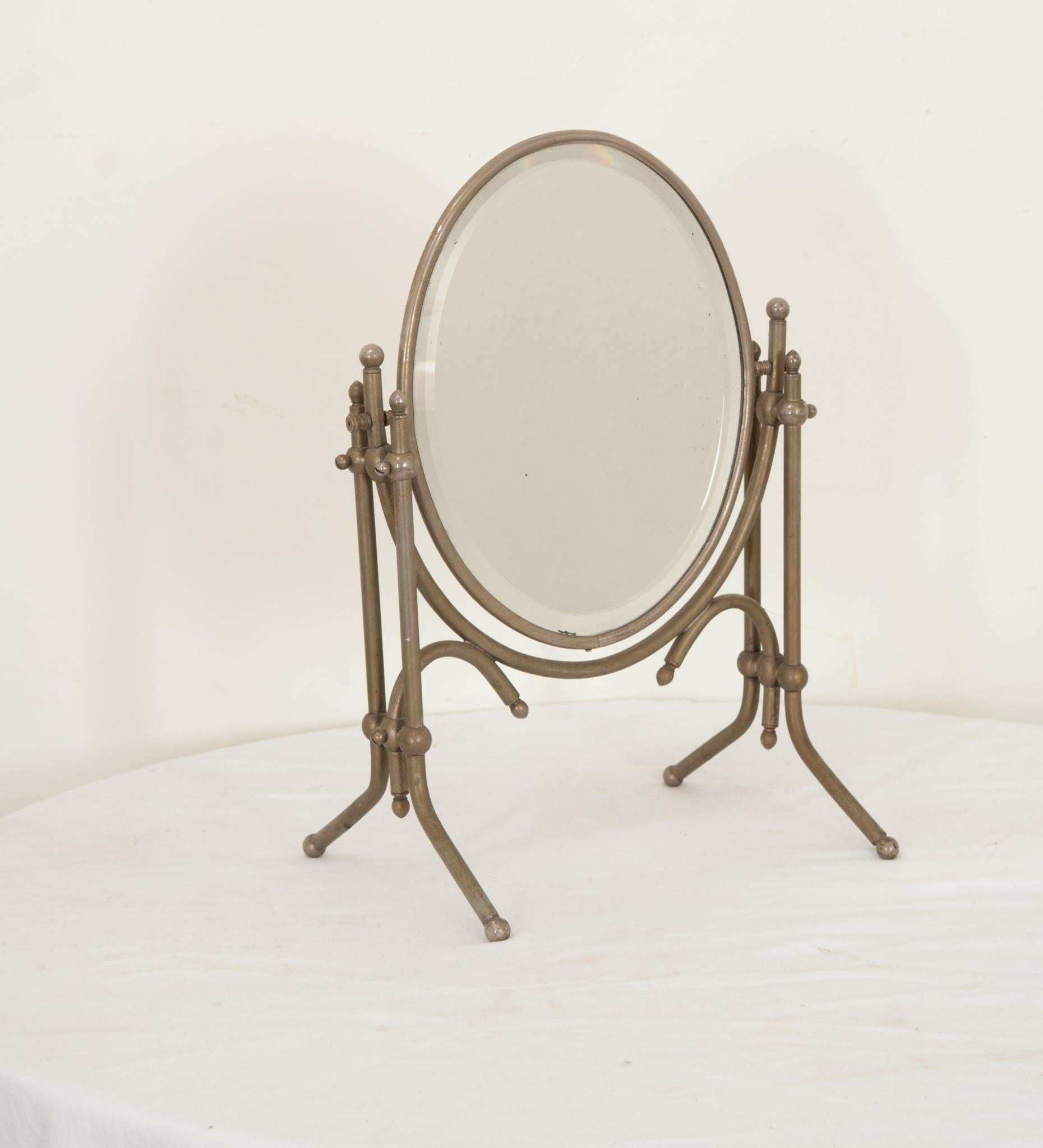 Beveled French Vintage Tabletop Vanity Mirror