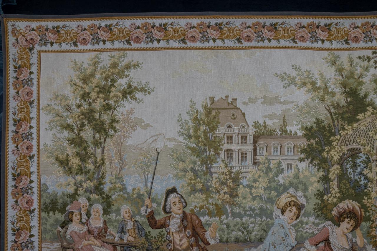 Französischer Wandteppich Gallant-Szene von JP Paris Panneaux Gobelins im Angebot 5