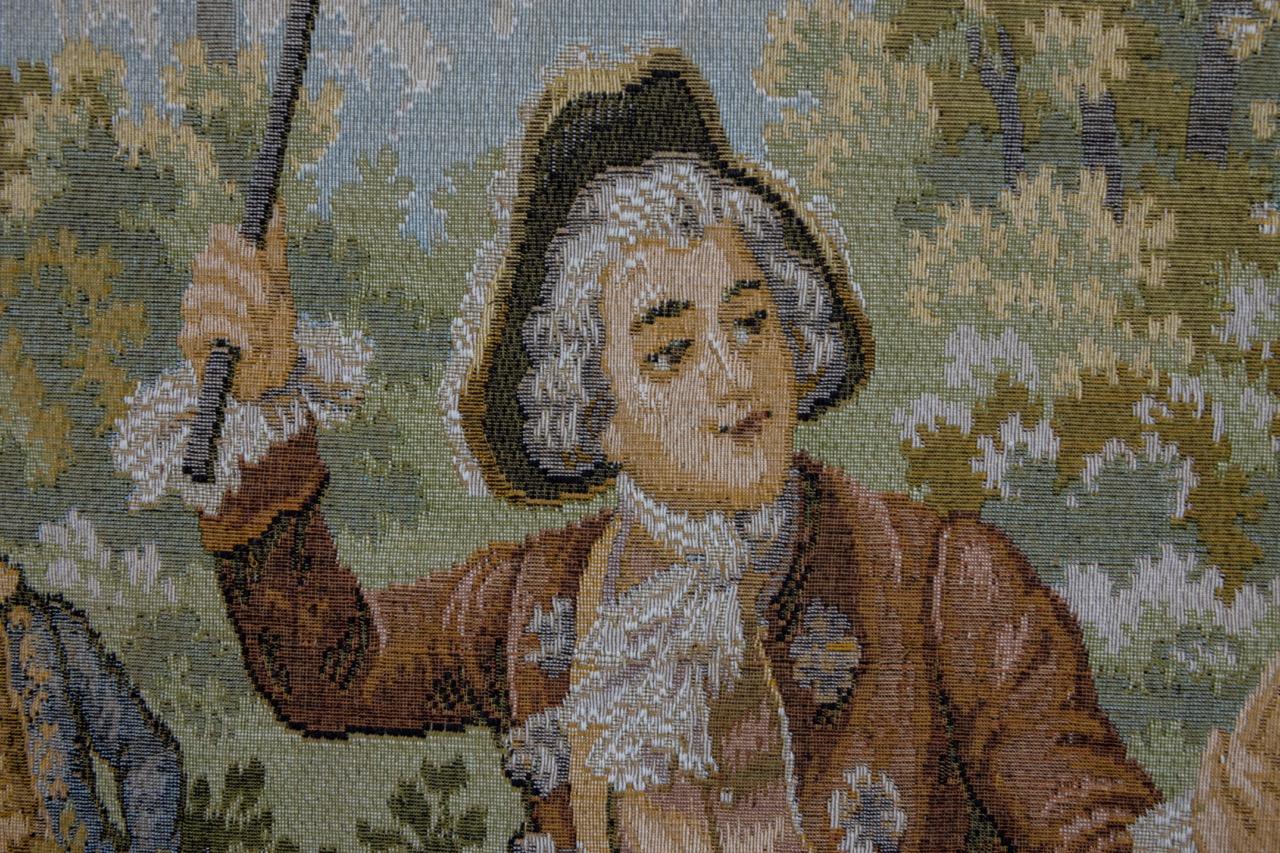 Französischer Wandteppich Gallant-Szene von JP Paris Panneaux Gobelins im Angebot 6