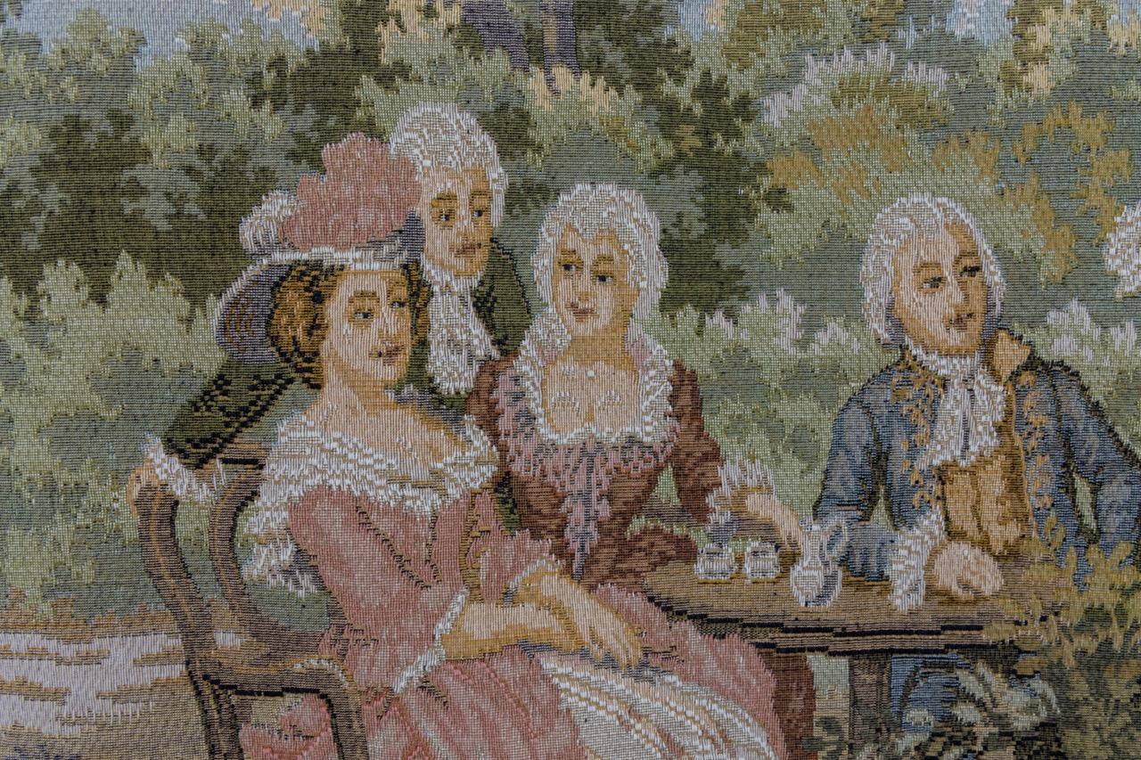 Französischer Wandteppich Gallant-Szene von JP Paris Panneaux Gobelins im Angebot 8