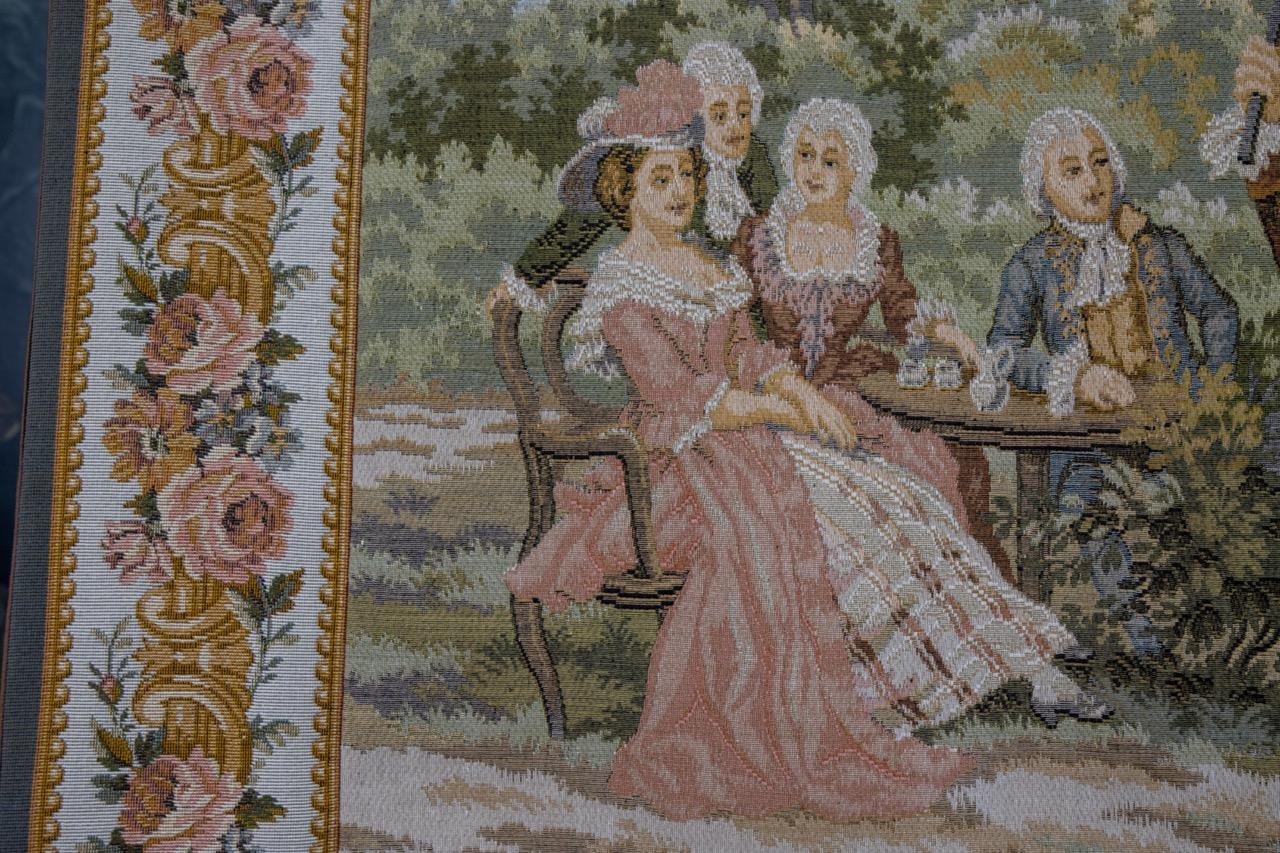 Französischer Wandteppich Gallant-Szene von JP Paris Panneaux Gobelins im Angebot 10
