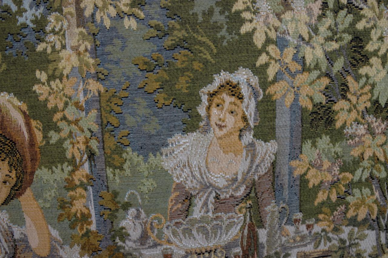Französischer Wandteppich Gallant-Szene von JP Paris Panneaux Gobelins im Angebot 2