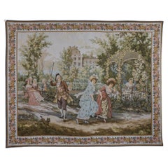 Französischer Wandteppich Gallant-Szene von JP Paris Panneaux Gobelins