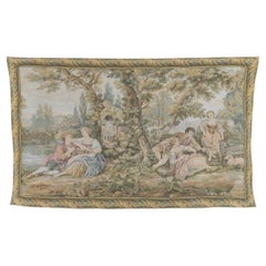 Tapisserie française vintage Scène gallante