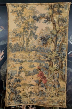 Tapisserie Vintage Française Scène de Chasse