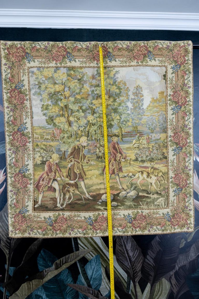 Tapisserie Murale Ancienne Scène De Chasse Rurale Armorial