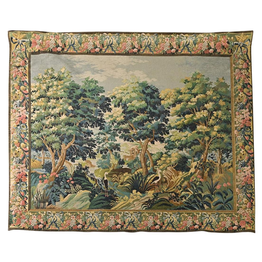 French Vintage Tapestry Reproduction by Corot