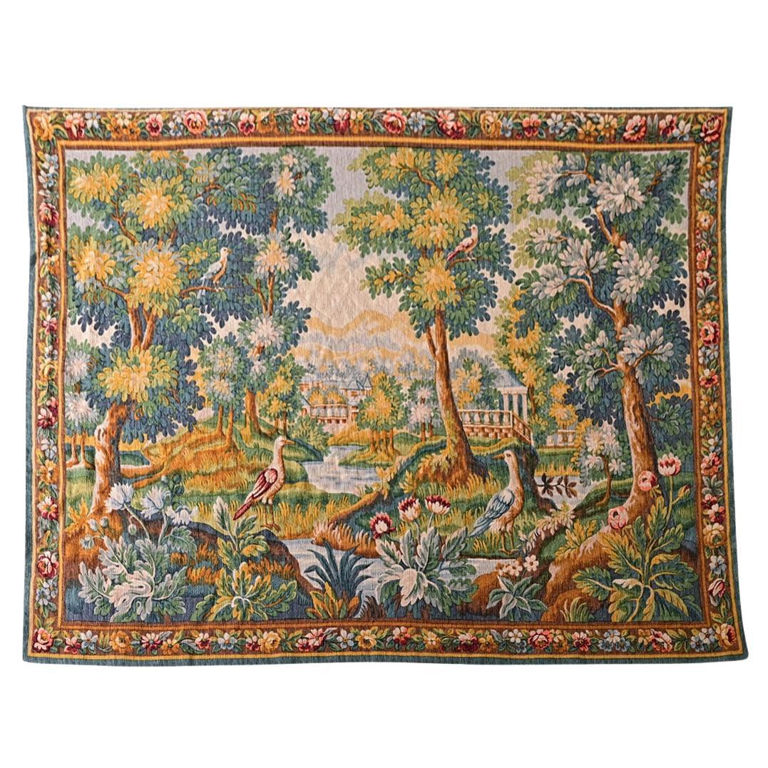 Französisch Vintage Wandteppich Reproduktion von Robert Four