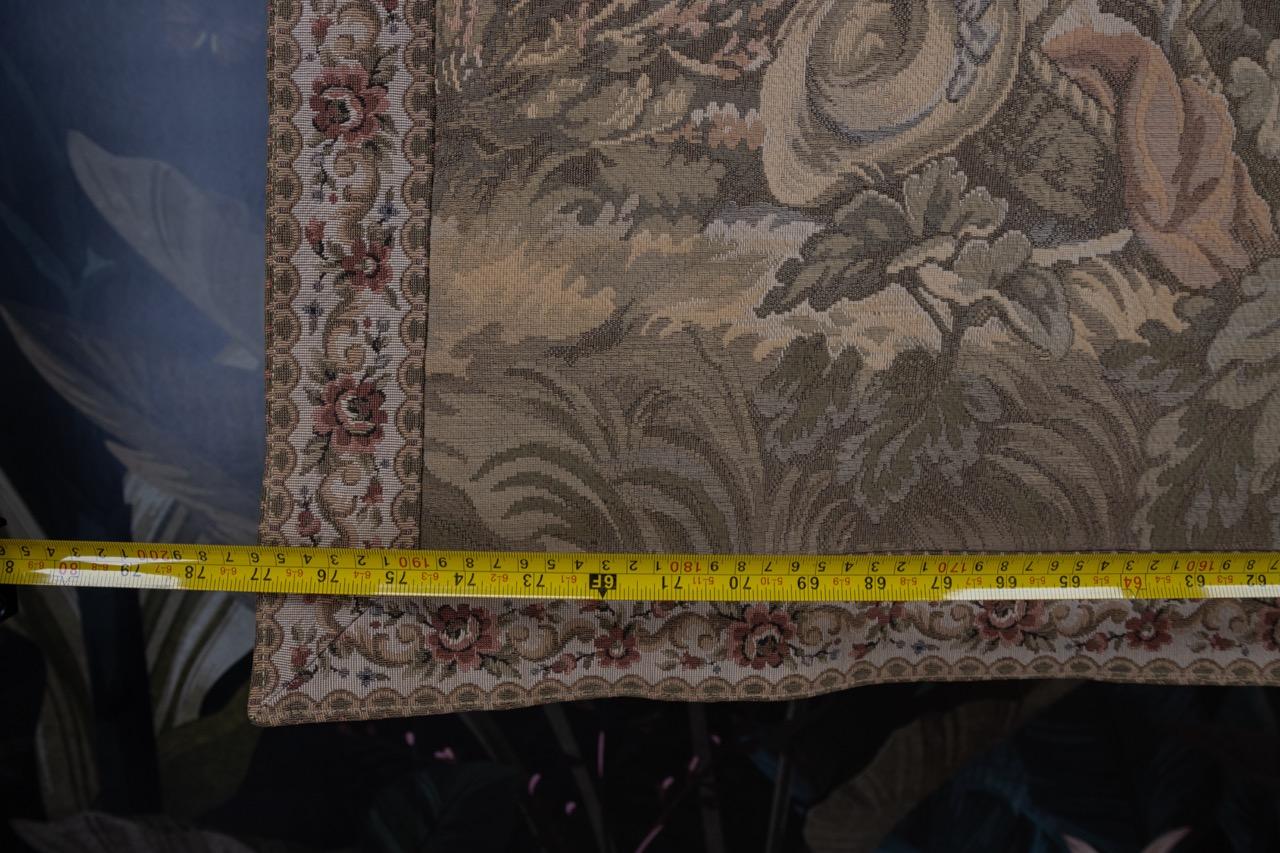French Vintage Tapestry Romantic Scene For Sale 13