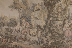 French Vintage Tapestry Romantic Scene