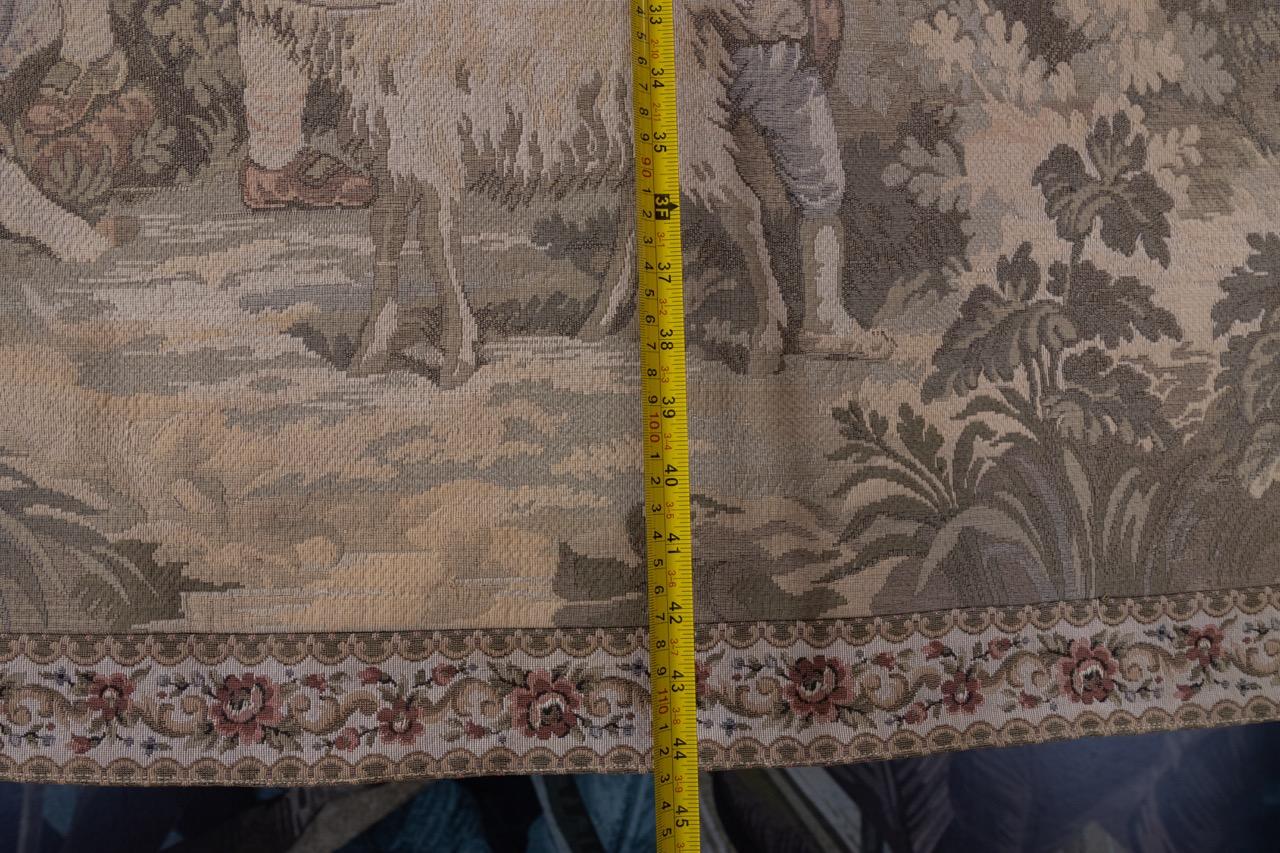 French Vintage Tapestry Romantic Scene For Sale 14