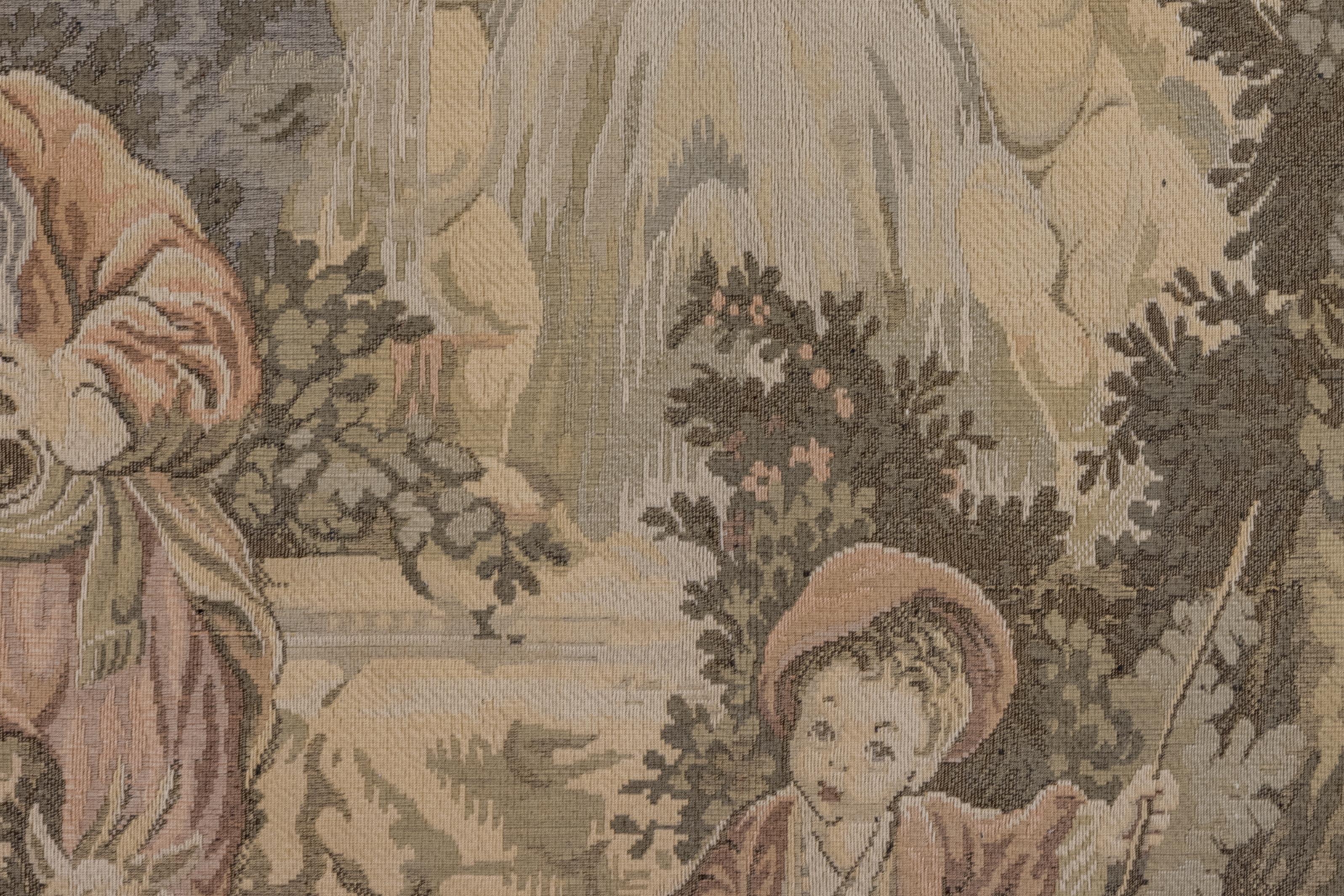 French Vintage Tapestry Romantic Scene For Sale 3