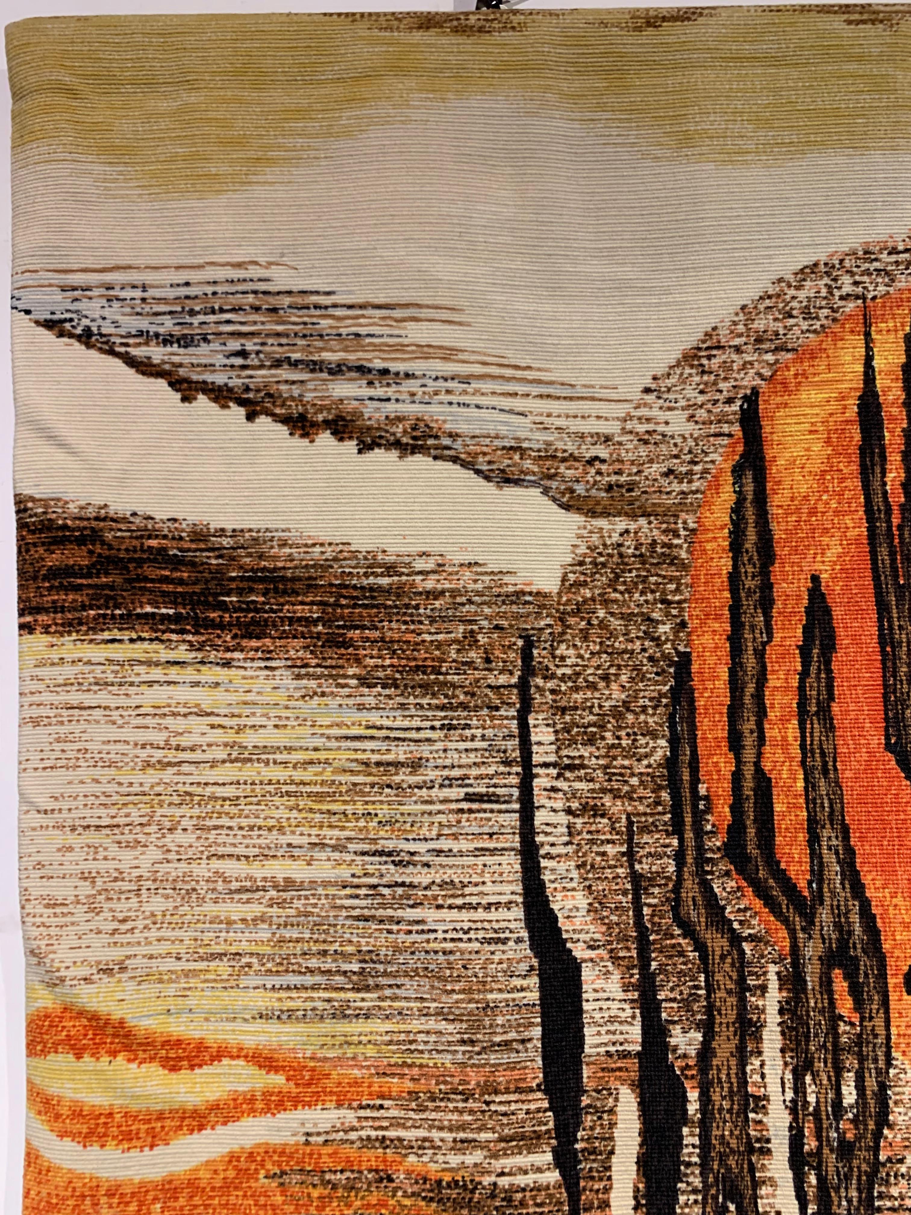 Französischer Vintage-Wandteppich terre de feu von Jean-Michel Lartigaud im Angebot 8