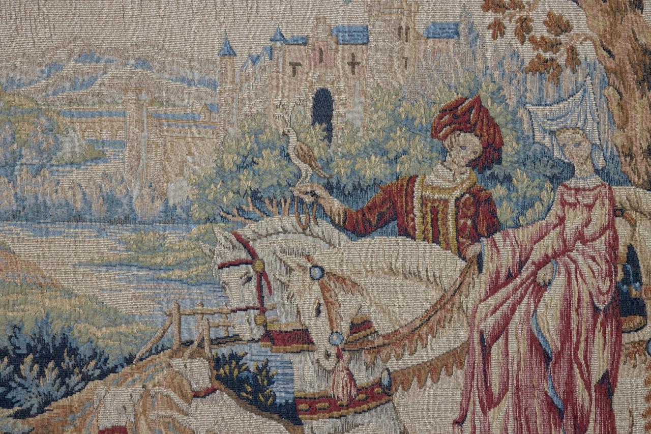Französischer Vintage-Wandteppich The Royal Hunt von Marc Waymel, The Royal Hunt, 1984 im Angebot 5