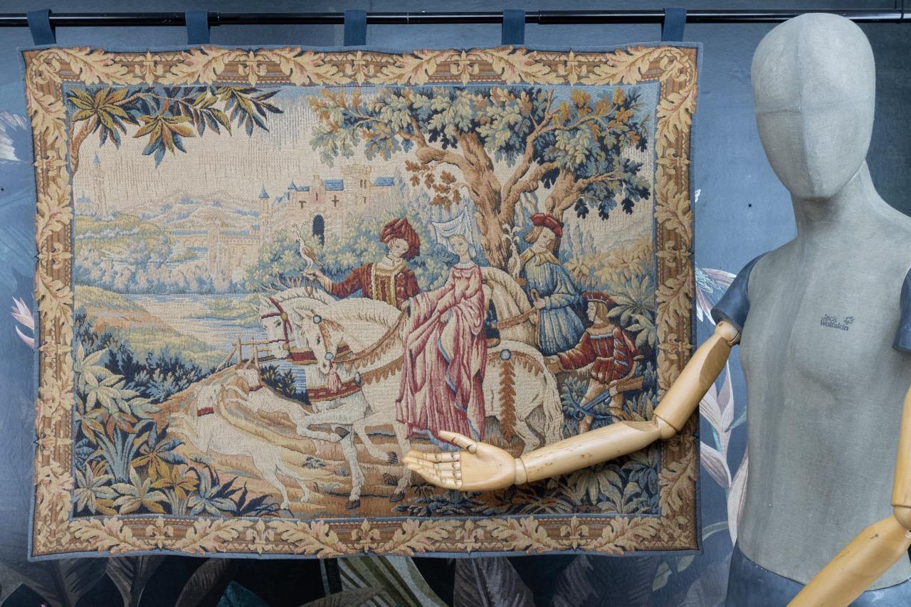 Französischer Vintage-Wandteppich The Royal Hunt von Marc Waymel, The Royal Hunt, 1984 im Angebot 10
