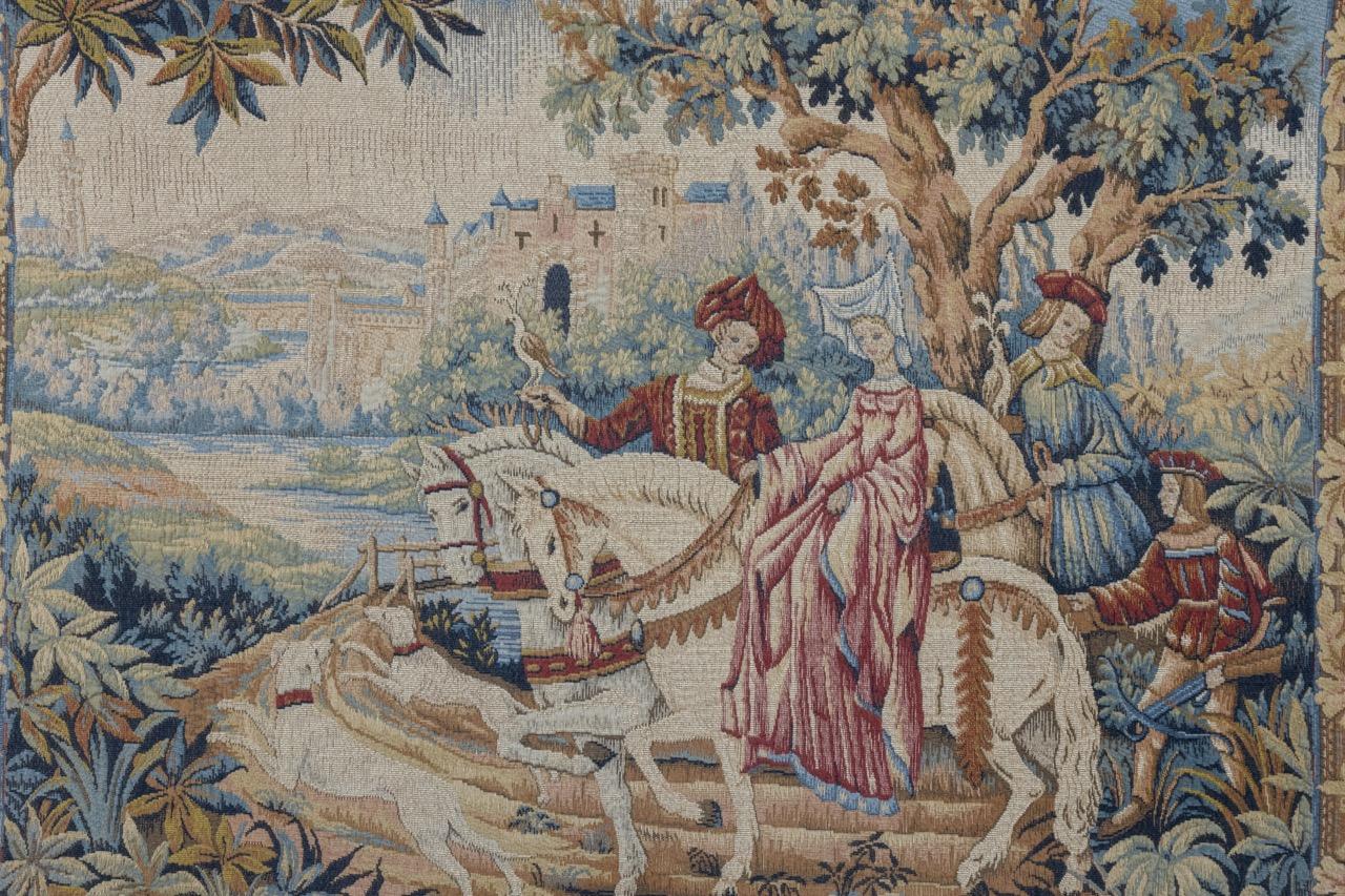 Französischer Vintage-Wandteppich The Royal Hunt von Marc Waymel, The Royal Hunt, 1984 im Angebot 2